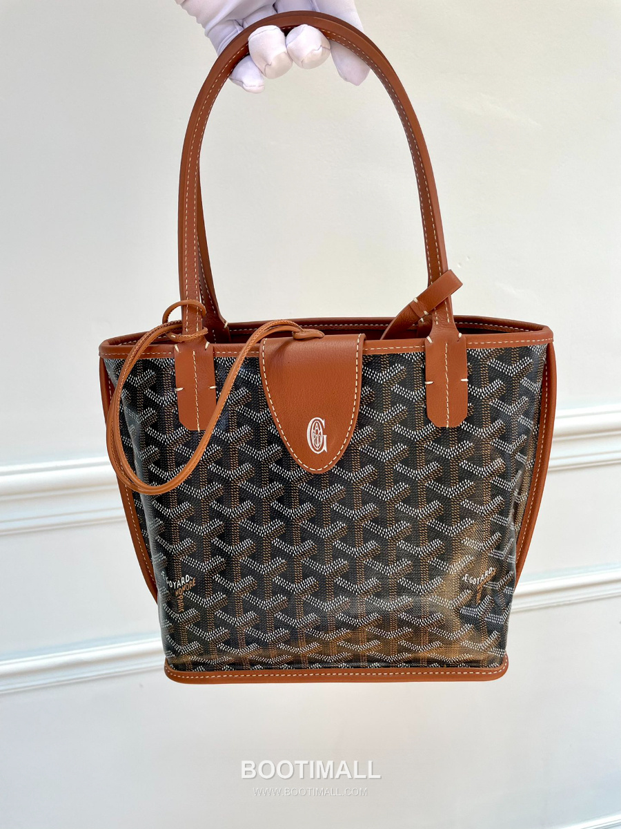 Goyard 고야드 2025 미니 앙주백  Tote Mini Anjou Black&Tan 블랙&탄 22cm  6