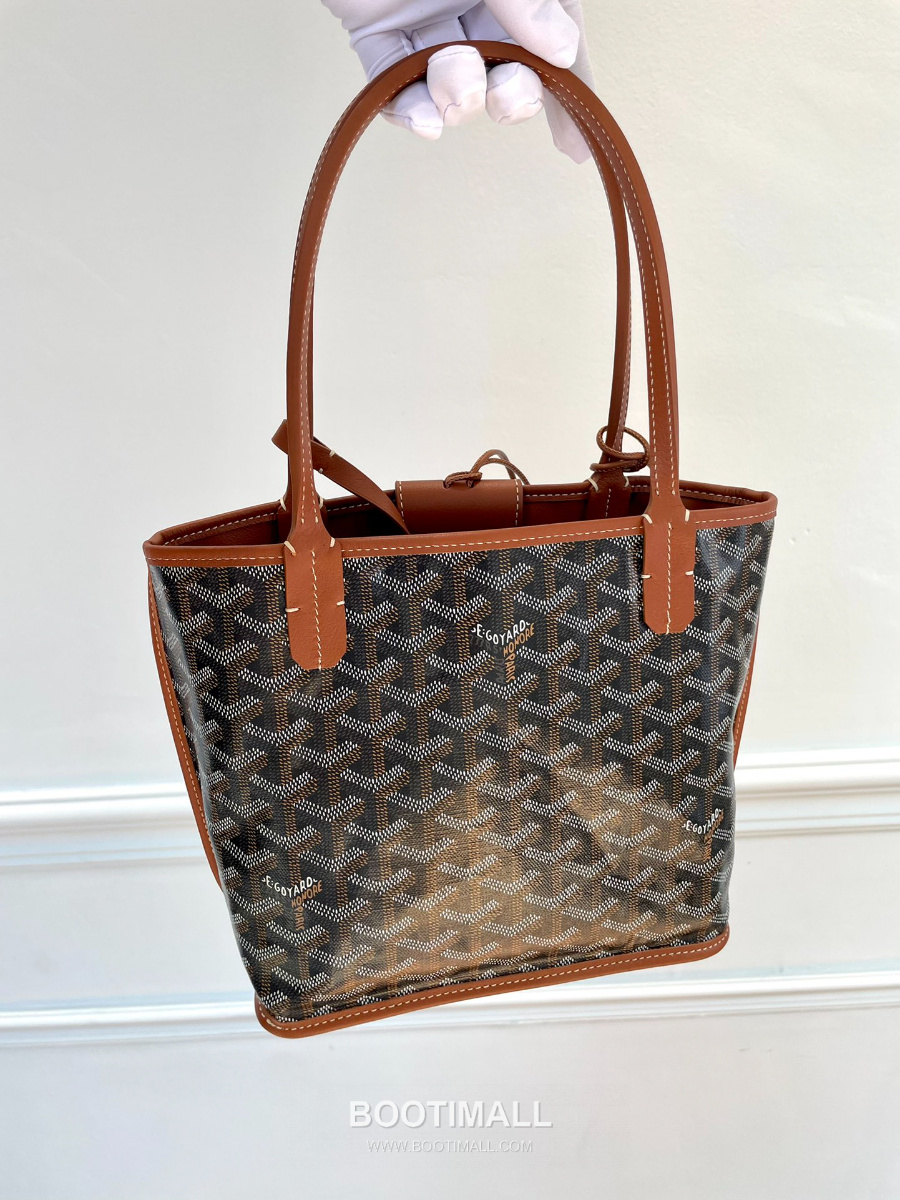 Goyard 고야드 2025 미니 앙주백  Tote Mini Anjou Black&Tan 블랙&탄 22cm  7