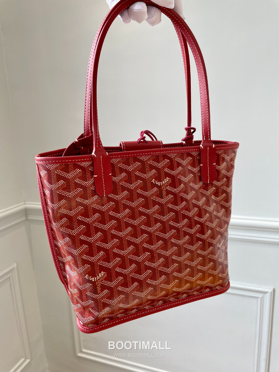 Goyard 고야드 2025 미니 앙주백  Tote Mini Anjou Red 레드 22cm  6