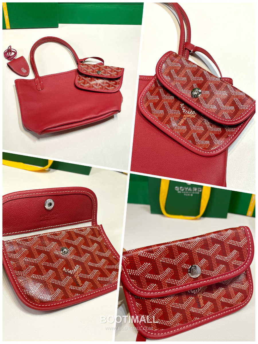 Goyard 고야드 2025 미니 앙주백  Tote Mini Anjou Red 레드 22cm  8