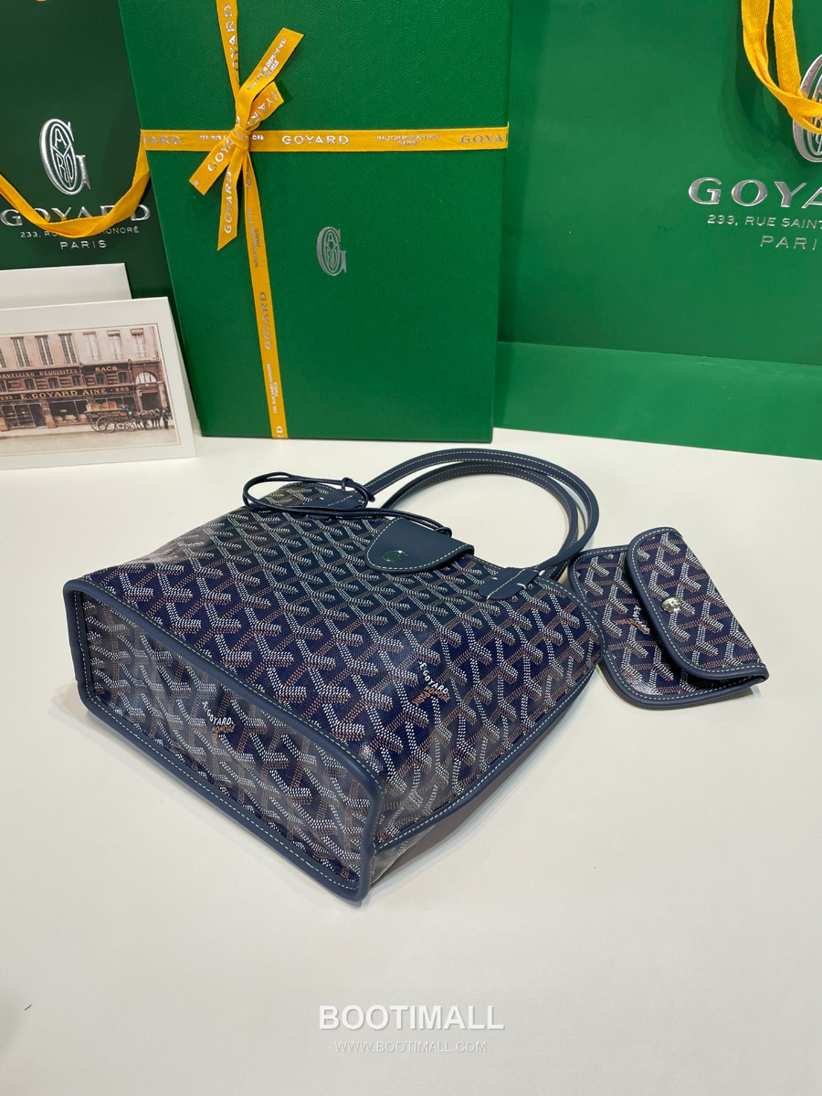 Goyard 고야드 2025 미니 앙주백  Tote Mini Anjou Navy Blue 네이비블루 22cm  4