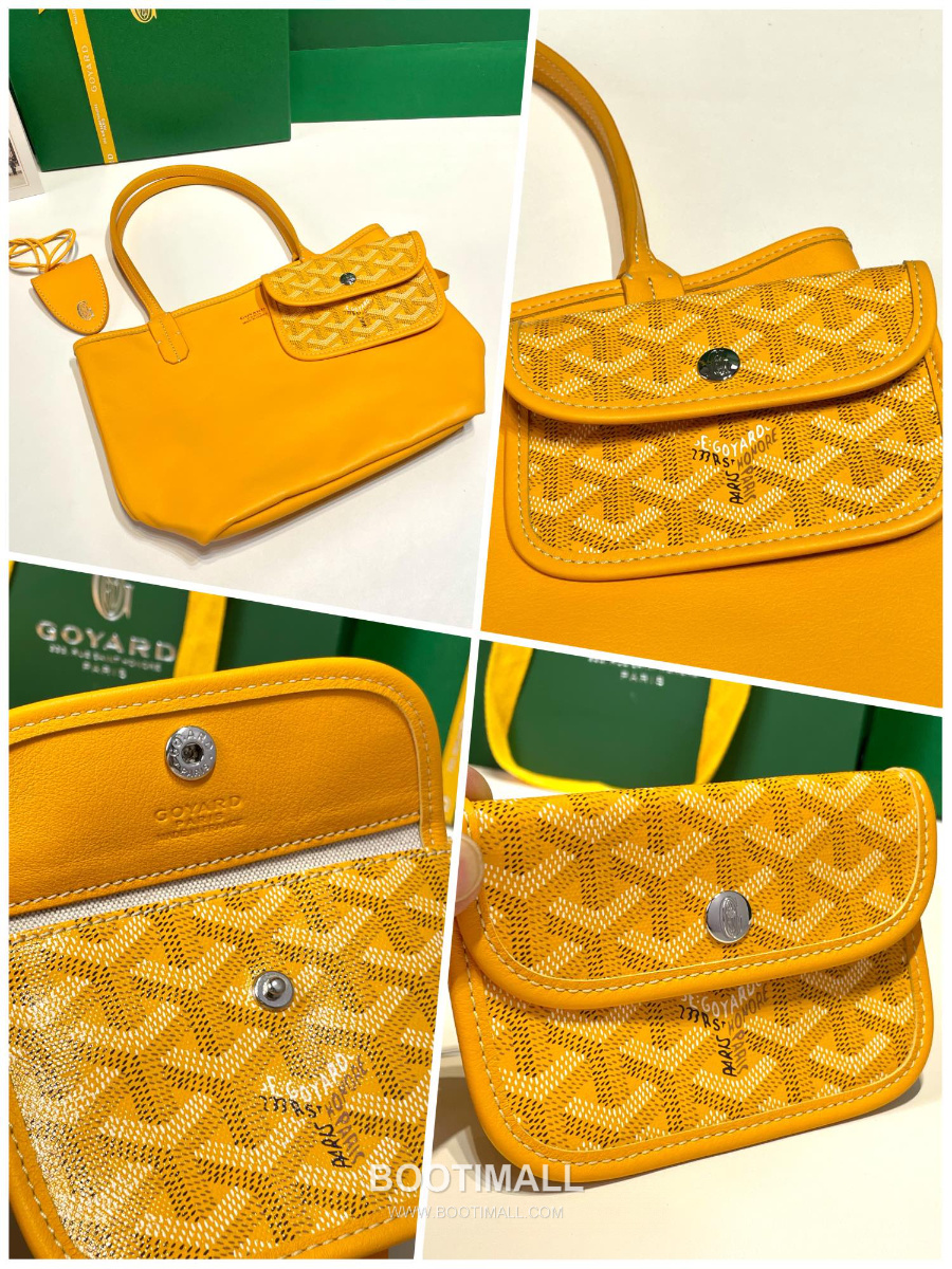 Goyard 고야드 2025 미니 앙주백  Tote Mini Anjou Yellow 옐로우 22cm  8