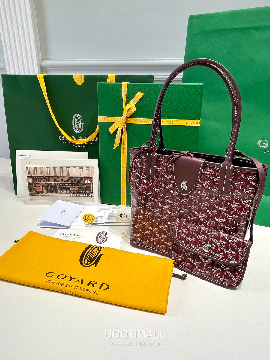 Goyard 고야드 2025 미니 앙주백  Tote Mini Anjou Burgundy 버건디 22cm  1