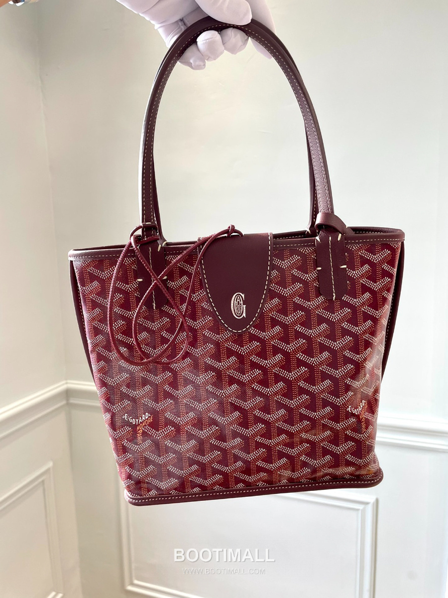 Goyard 고야드 2025 미니 앙주백  Tote Mini Anjou Burgundy 버건디 22cm  5