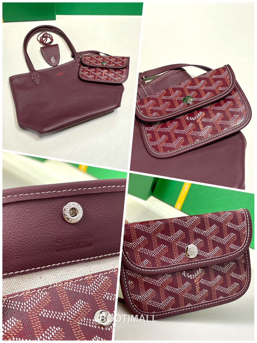 Goyard 고야드 2025 미니 앙주백  Tote Mini Anjou Burgundy 버건디 22cm  8