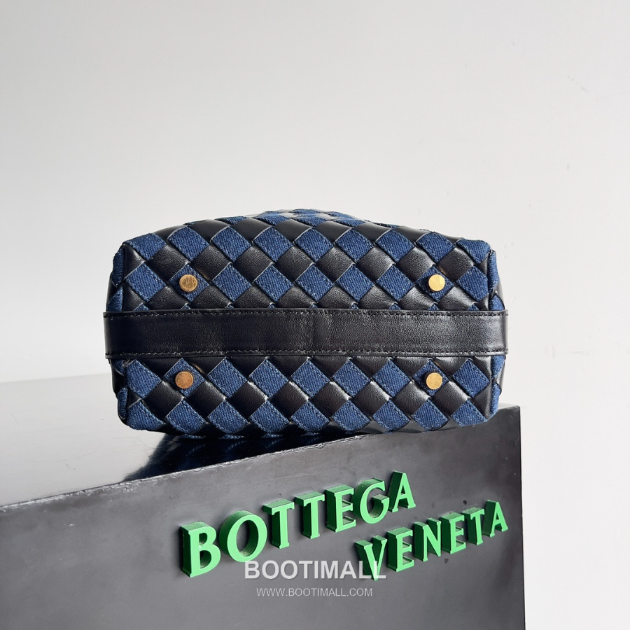 Bottega Veneta Intrecciato Denim & Calfskin Mini 보테가 베네타 인트레치아토 데님 & 카프스킨 미니 탑핸들백 네이비 22cm 13