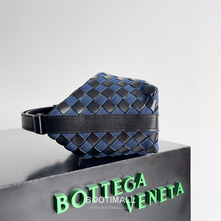 Bottega Veneta Intrecciato Denim & Calfskin Mini 보테가 베네타 인트레치아토 데님 & 카프스킨 미니 탑핸들백 네이비 22cm 14