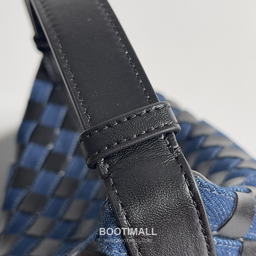 Bottega Veneta Intrecciato Denim & Calfskin Mini 보테가 베네타 인트레치아토 데님 & 카프스킨 미니 탑핸들백 네이비 22cm 15