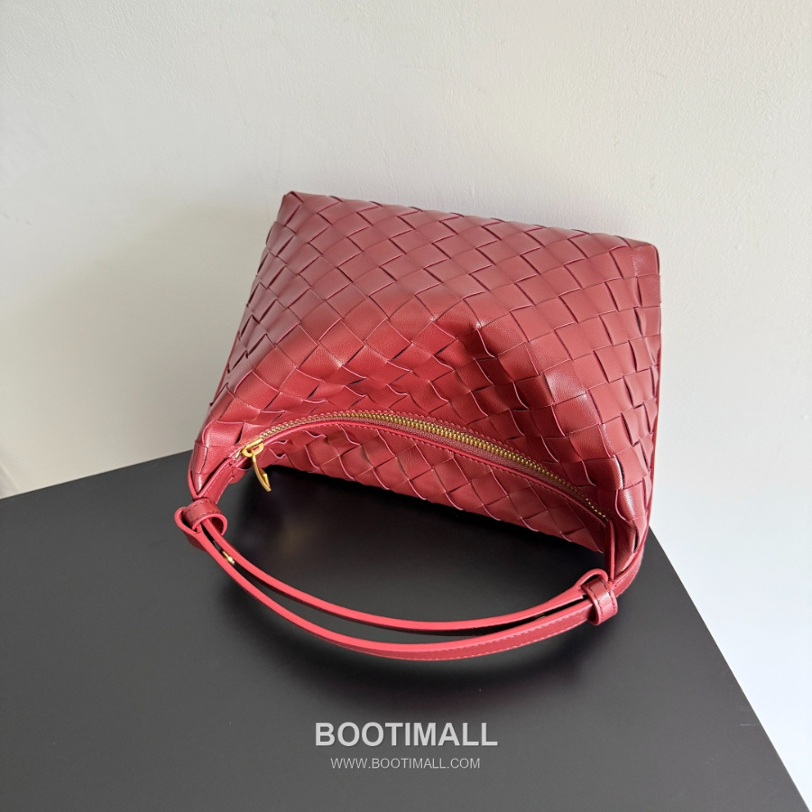 Bottega Veneta Intrecciato Denim & Calfskin Mini 보테가 베네타 인트레치아토 데님 & 카프스킨 미니 탑핸들백 보르도 22cm 4