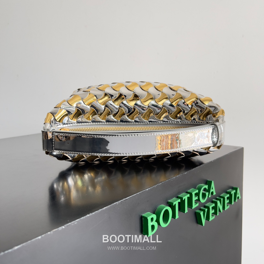 Bottega Veneta Intrecciato Denim & Calfskin Mini 보테가 베네타 인트레치아토 데님 & 카프스킨 미니 탑핸들백 골드/실버 투톤 메탈릭 22cm 2