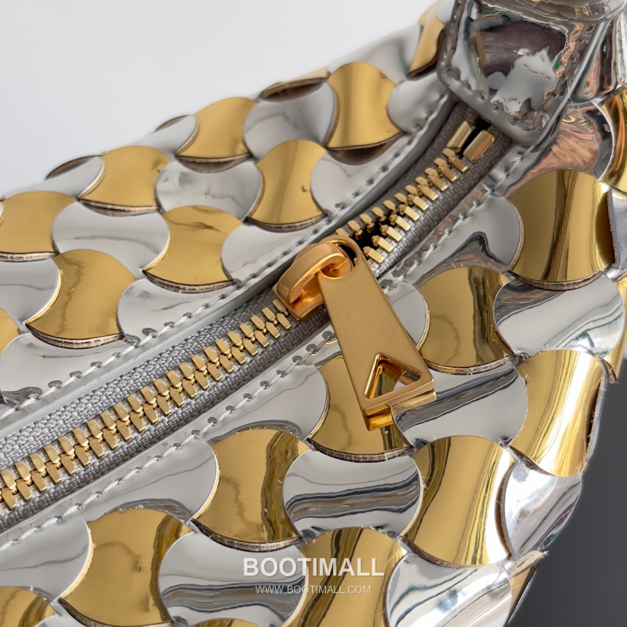 Bottega Veneta Intrecciato Denim & Calfskin Mini 보테가 베네타 인트레치아토 데님 & 카프스킨 미니 탑핸들백 골드/실버 투톤 메탈릭 22cm 7