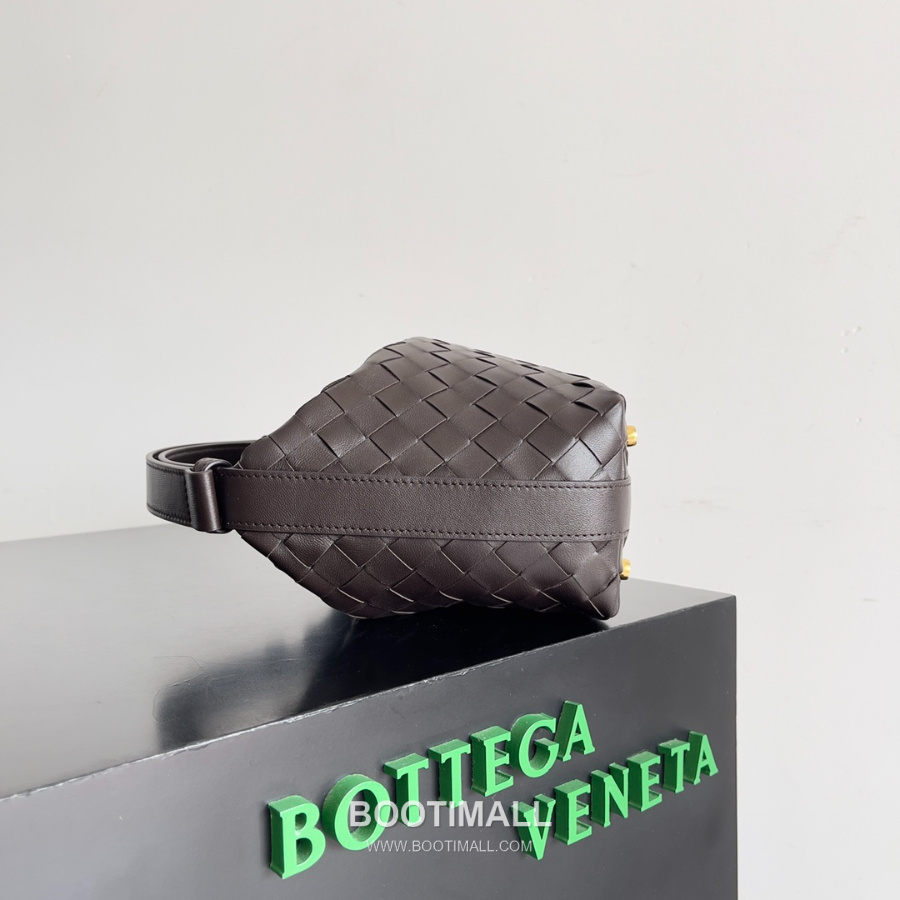 Bottega Veneta Intrecciato Denim & Calfskin Mini 보테가 베네타 인트레치아토 데님 & 카프스킨 미니 탑핸들백 초콜릿 브라운 22cm 2