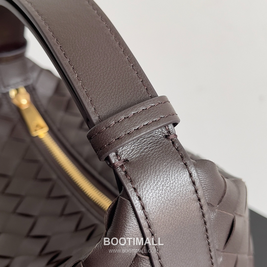 Bottega Veneta Intrecciato Denim & Calfskin Mini 보테가 베네타 인트레치아토 데님 & 카프스킨 미니 탑핸들백 초콜릿 브라운 22cm 5