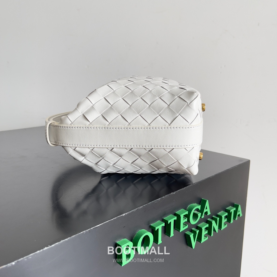 Bottega Veneta Intrecciato Denim & Calfskin Mini 보테가 베네타 인트레치아토 카프스킨 미니 탑핸들백 오프화이트 22cm 3