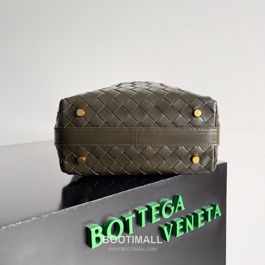 Bottega Veneta Intrecciato Denim & Calfskin Mini 보테가 베네타 인트레치아토 카프스킨 미니 탑핸들백 올리브카키 22cm 4