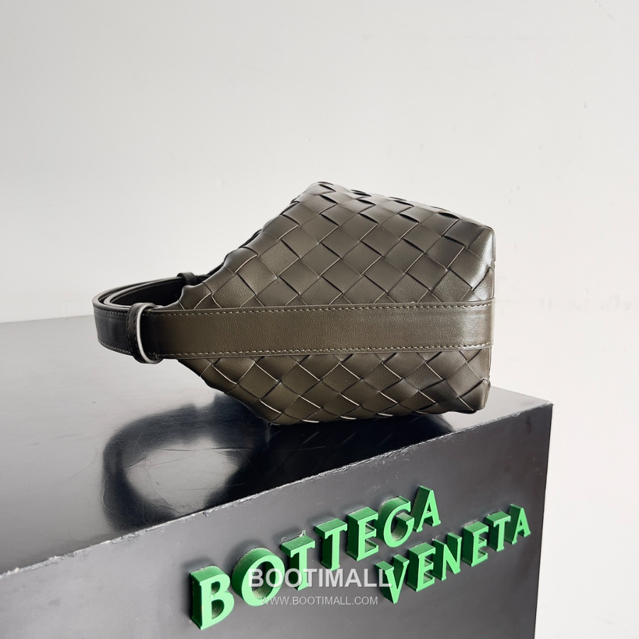 Bottega Veneta Intrecciato Denim & Calfskin Mini 보테가 베네타 인트레치아토 카프스킨 미니 탑핸들백 올리브카키 22cm 5