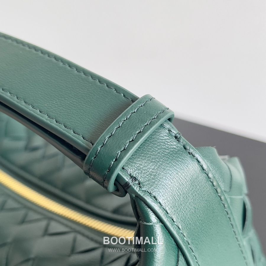Bottega Veneta Intrecciato Denim & Calfskin Mini 보테가 베네타 인트레치아토 카프스킨 미니 탑핸들백 딥 틸 그린 22cm 7
