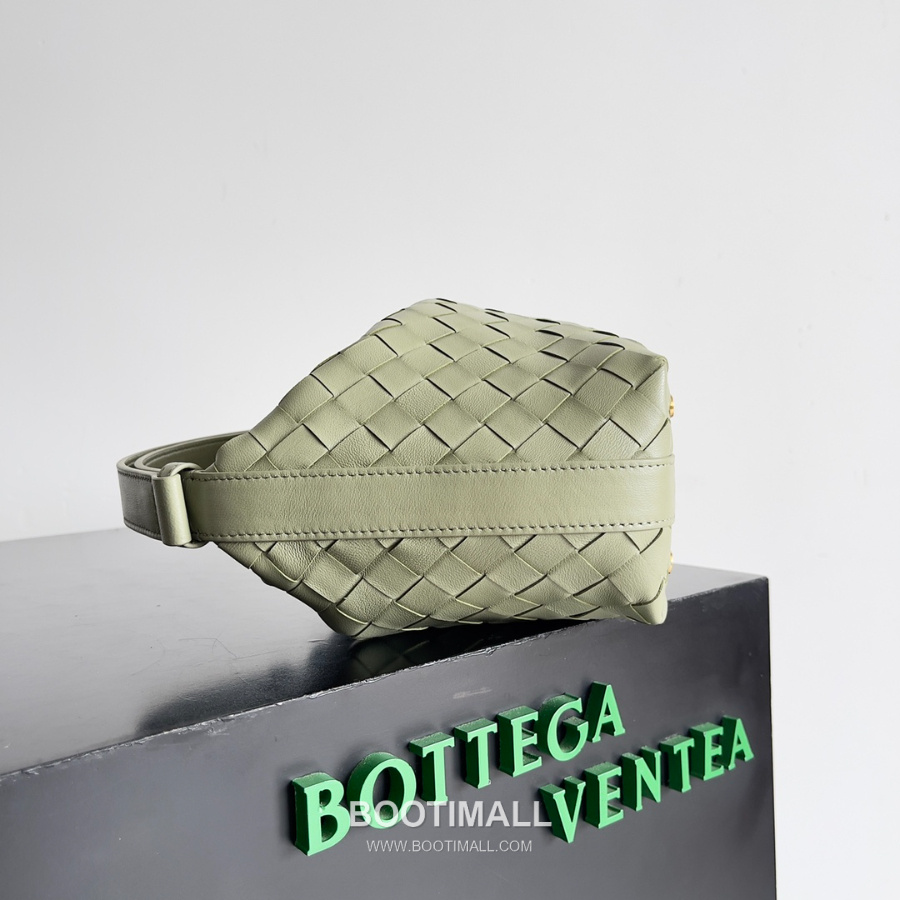 Bottega Veneta Intrecciato Denim & Calfskin Mini 보테가 베네타 인트레치아토 카프스킨 미니 탑핸들백 라이트 세이지 22cm 2