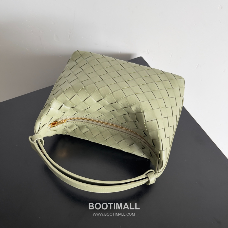 Bottega Veneta Intrecciato Denim & Calfskin Mini 보테가 베네타 인트레치아토 카프스킨 미니 탑핸들백 라이트 세이지 22cm 3