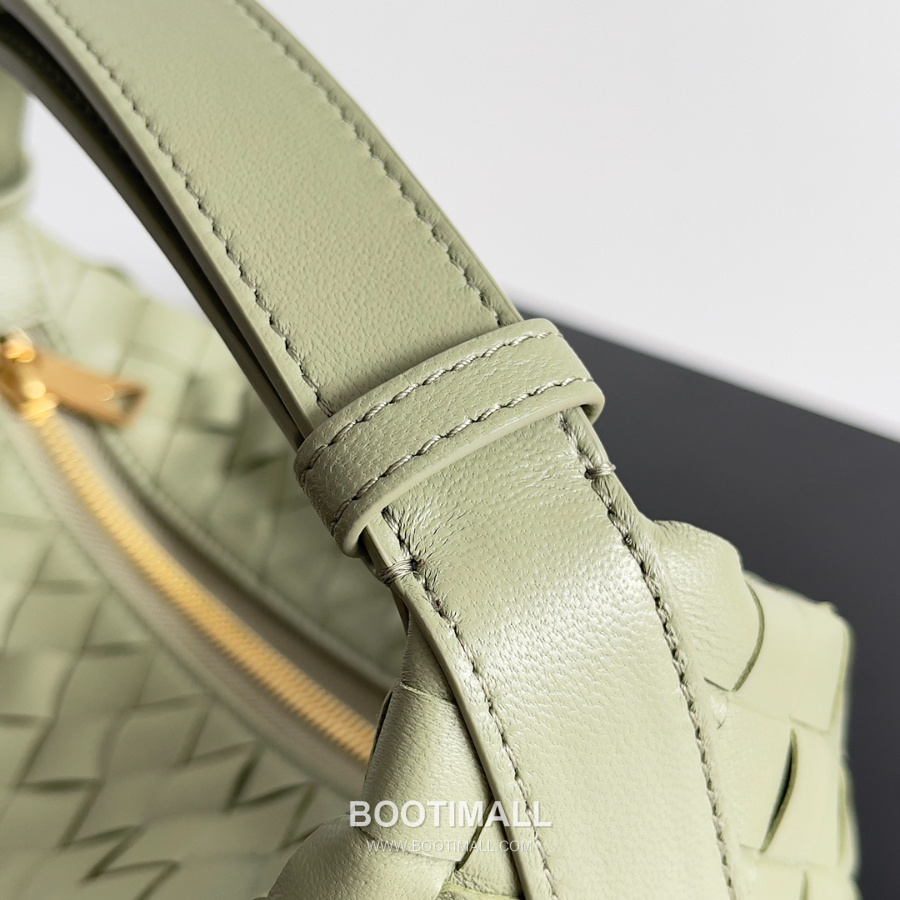 Bottega Veneta Intrecciato Denim & Calfskin Mini 보테가 베네타 인트레치아토 카프스킨 미니 탑핸들백 라이트 세이지 22cm 5