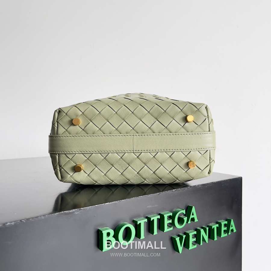 Bottega Veneta Intrecciato Denim & Calfskin Mini 보테가 베네타 인트레치아토 카프스킨 미니 탑핸들백 라이트 세이지 22cm 8