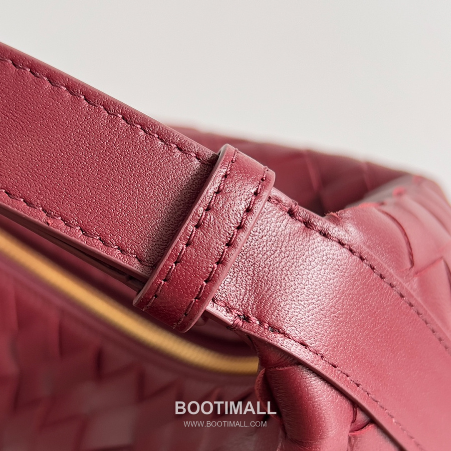 Bottega Veneta Intrecciato Denim & Calfskin Mini 보테가 베네타 인트레치아토 카프스킨 미니 탑핸들백 딥 버건디 22cm 6