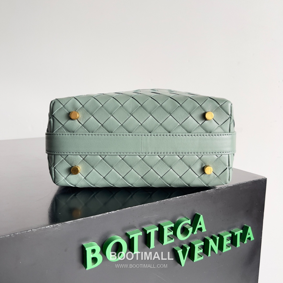 Bottega Veneta Intrecciato Denim & Calfskin Mini 보테가 베네타 인트레치아토 카프스킨 미니 탑핸들백 민트그린 22cm 2