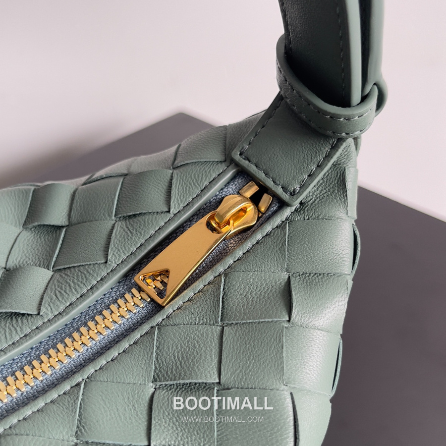Bottega Veneta Intrecciato Denim & Calfskin Mini 보테가 베네타 인트레치아토 카프스킨 미니 탑핸들백 민트그린 22cm 6