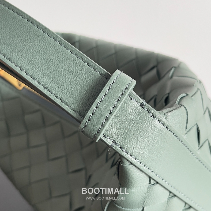 Bottega Veneta Intrecciato Denim & Calfskin Mini 보테가 베네타 인트레치아토 카프스킨 미니 탑핸들백 민트그린 22cm 7