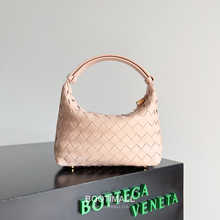 Bottega Veneta Intrecciato Denim & Calfskin Mini 보테가 베네타 인트레치아토 카프스킨 미니 탑핸들백 라이트핑크 22cm 1