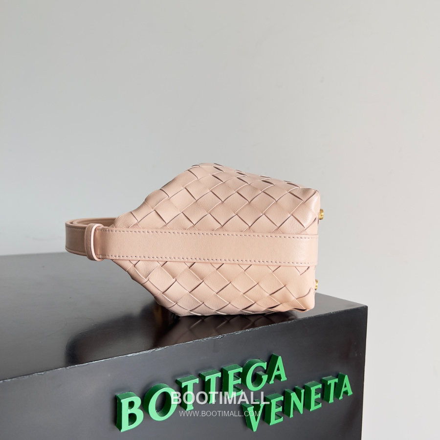 Bottega Veneta Intrecciato Denim & Calfskin Mini 보테가 베네타 인트레치아토 카프스킨 미니 탑핸들백 라이트핑크 22cm 4