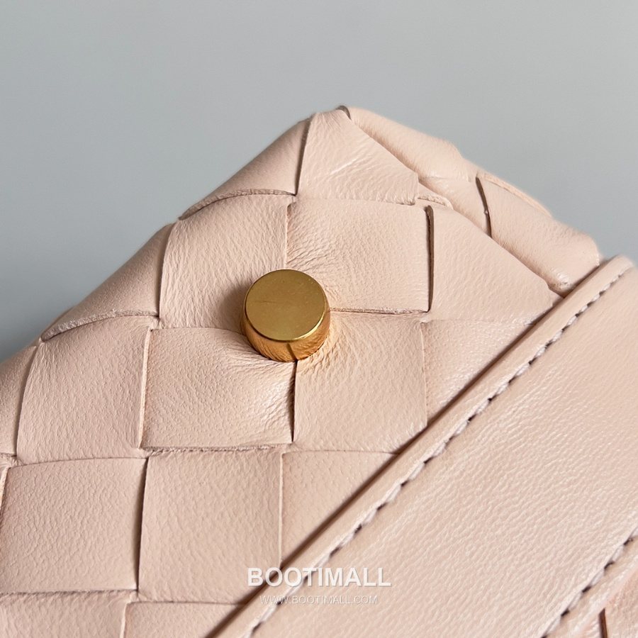 Bottega Veneta Intrecciato Denim & Calfskin Mini 보테가 베네타 인트레치아토 카프스킨 미니 탑핸들백 라이트핑크 22cm 7