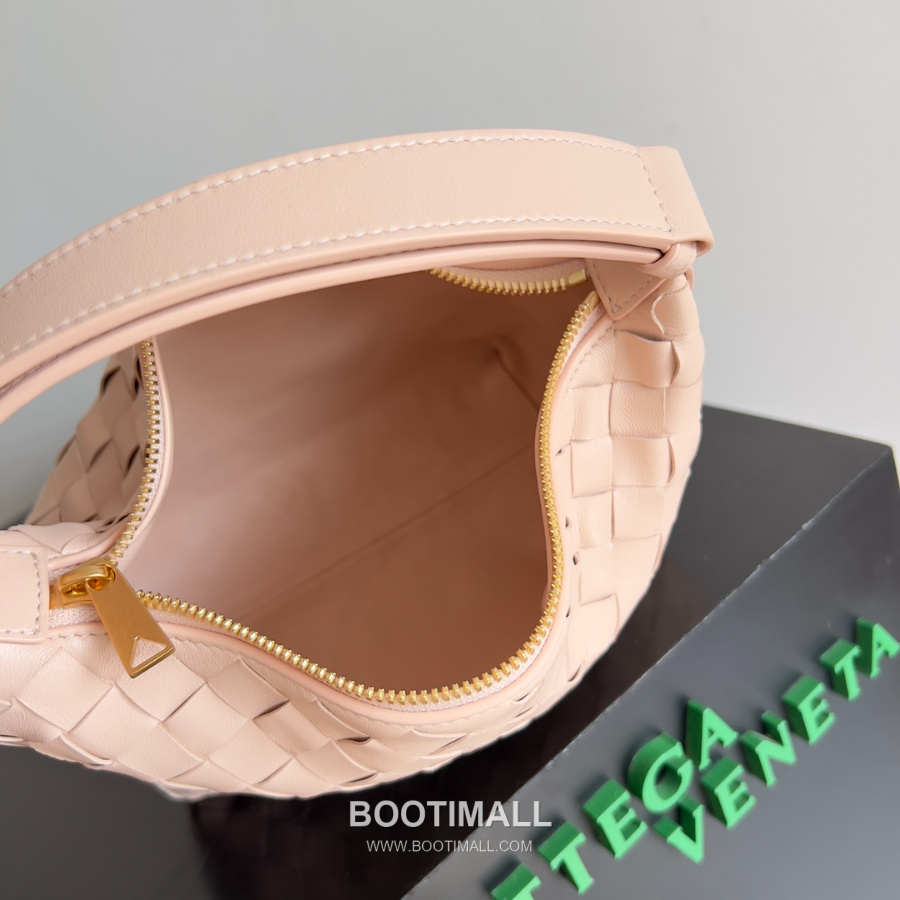 Bottega Veneta Intrecciato Denim & Calfskin Mini 보테가 베네타 인트레치아토 카프스킨 미니 탑핸들백 라이트핑크 22cm 8