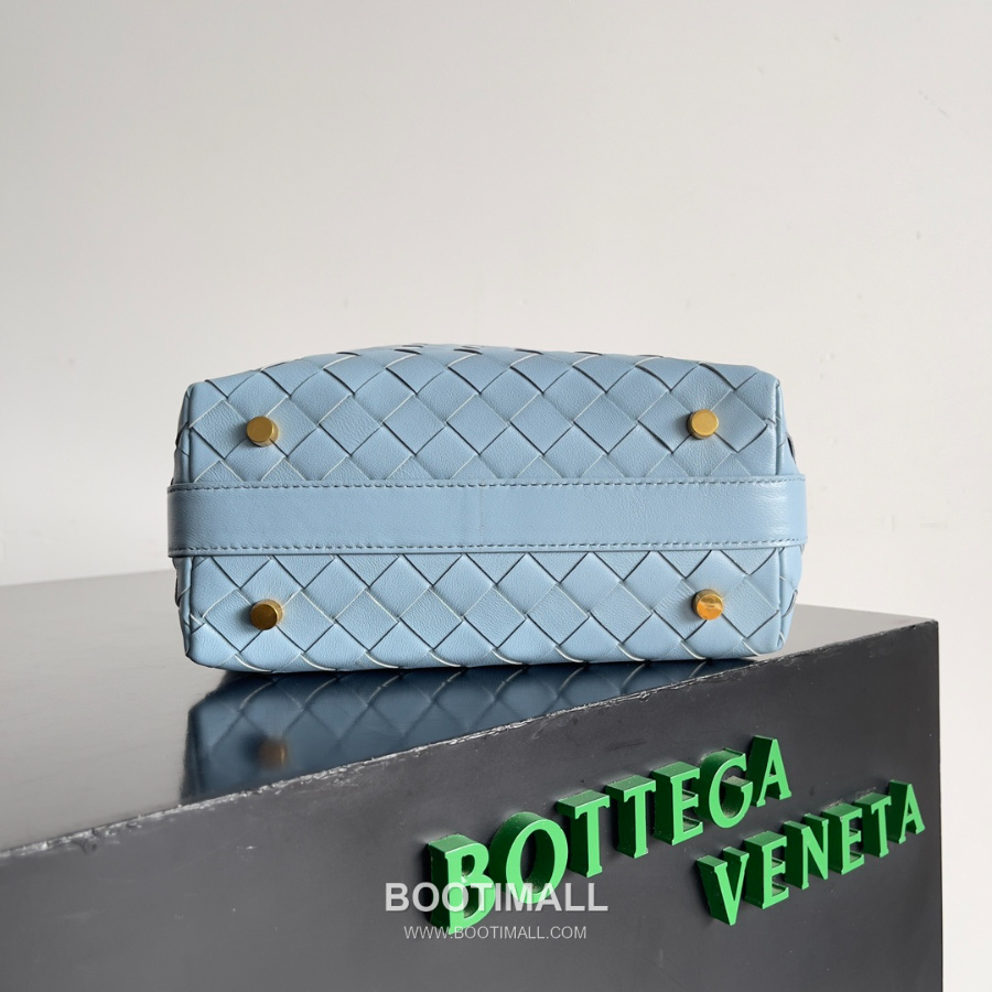 Bottega Veneta Intrecciato Denim & Calfskin Mini 보테가 베네타 인트레치아토 카프스킨 미니 탑핸들백 페일블루 22cm 2