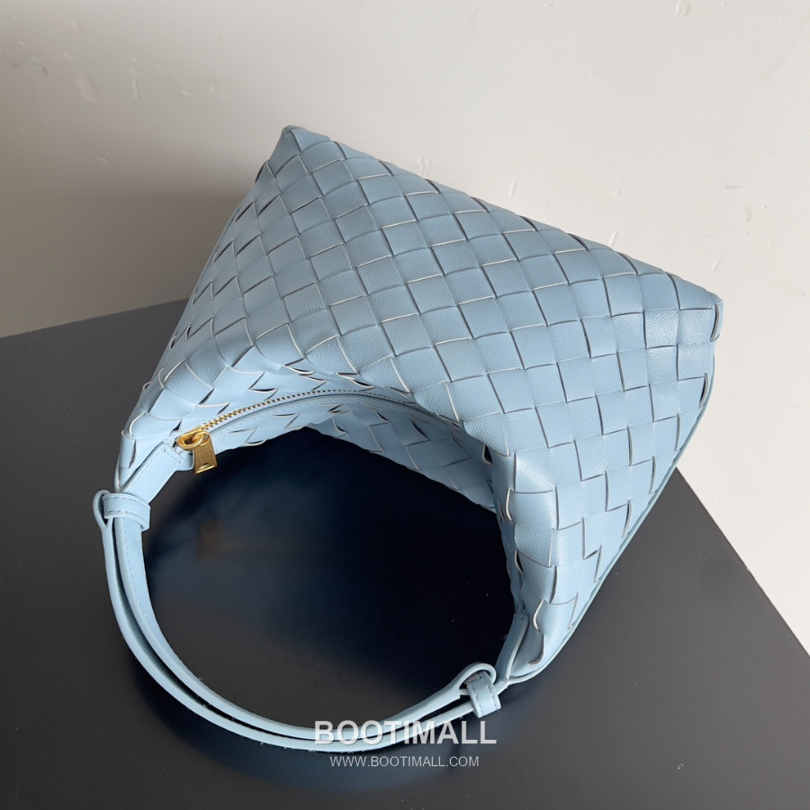 Bottega Veneta Intrecciato Denim & Calfskin Mini 보테가 베네타 인트레치아토 카프스킨 미니 탑핸들백 페일블루 22cm 5