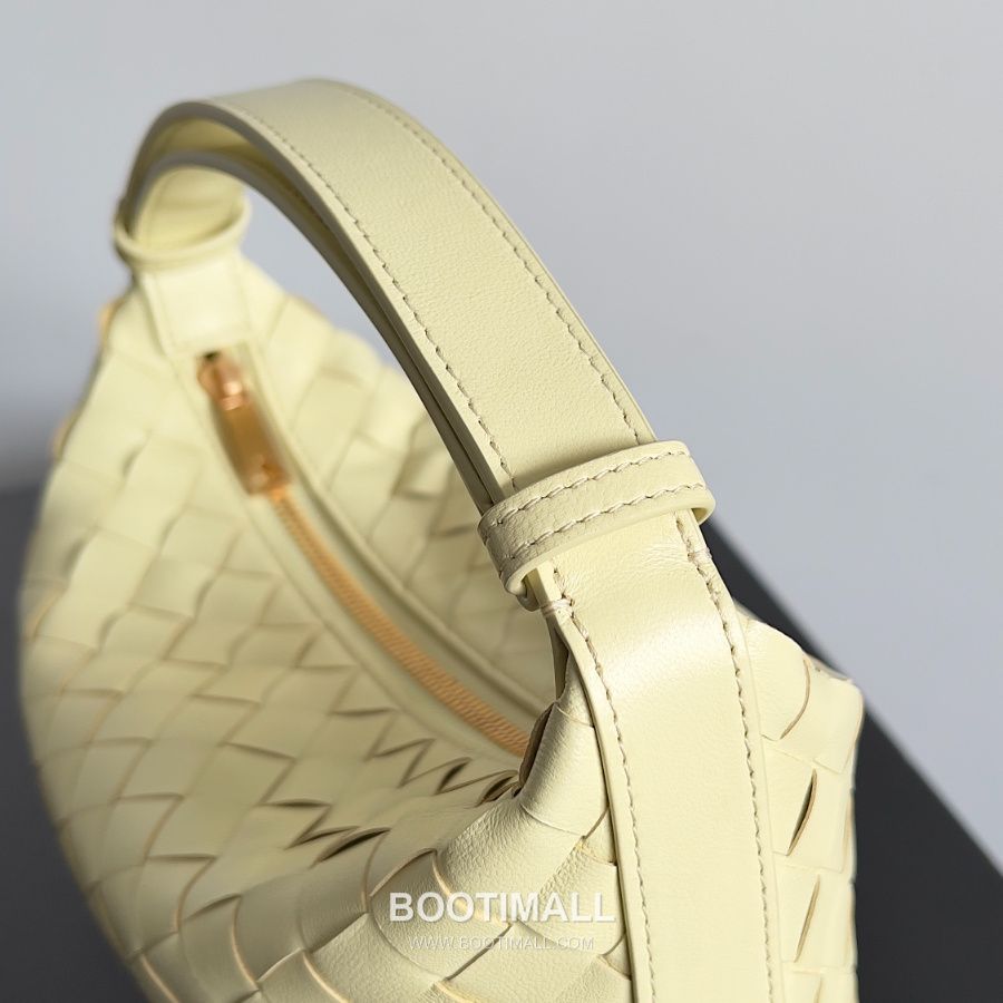 Bottega Veneta Intrecciato Denim & Calfskin Mini 보테가 베네타 인트레치아토 카프스킨 미니 탑핸들백 크리미옐로우 22cm 5