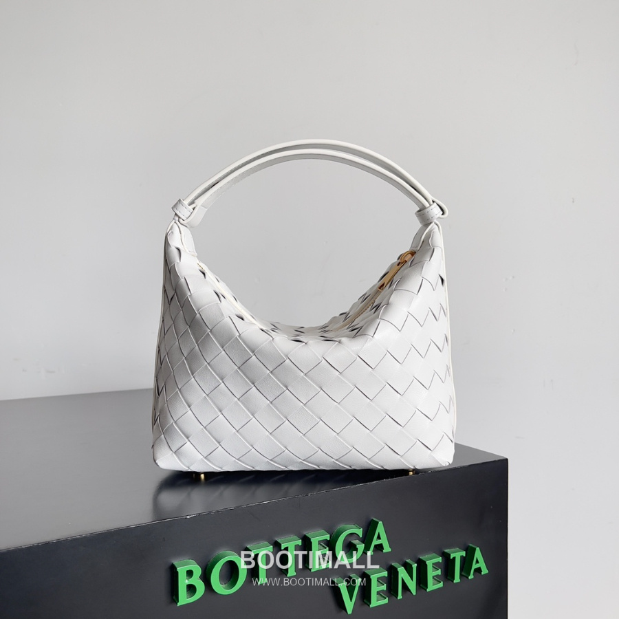 Bottega Veneta Intrecciato Denim & Calfskin Mini 보테가 베네타 인트레치아토 카프스킨 미니 탑핸들백 화이트 22cm 1