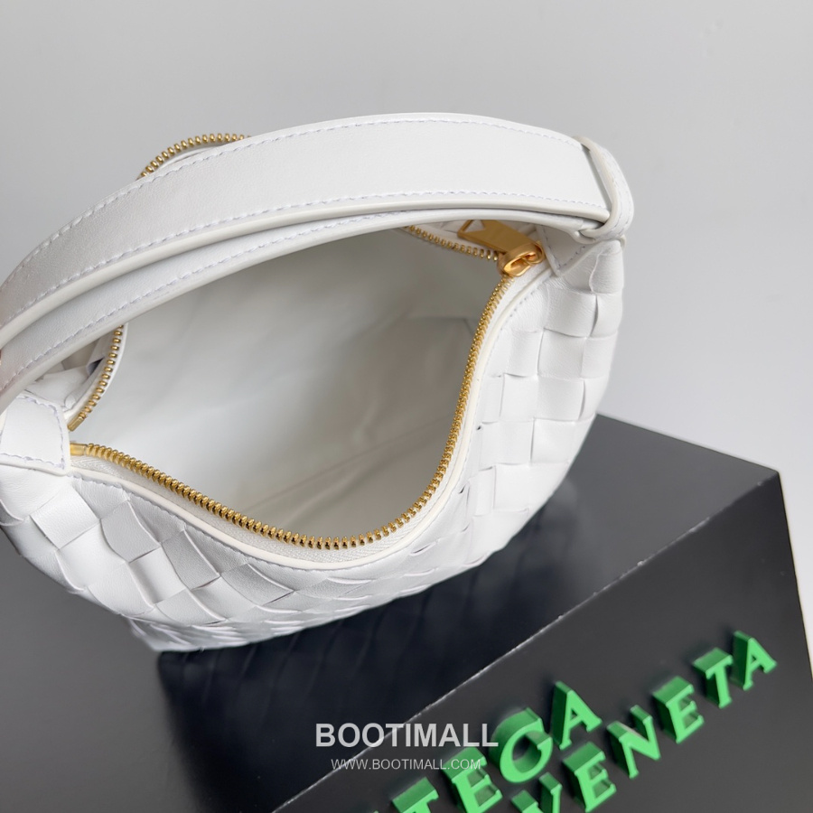 Bottega Veneta Intrecciato Denim & Calfskin Mini 보테가 베네타 인트레치아토 카프스킨 미니 탑핸들백 화이트 22cm 7