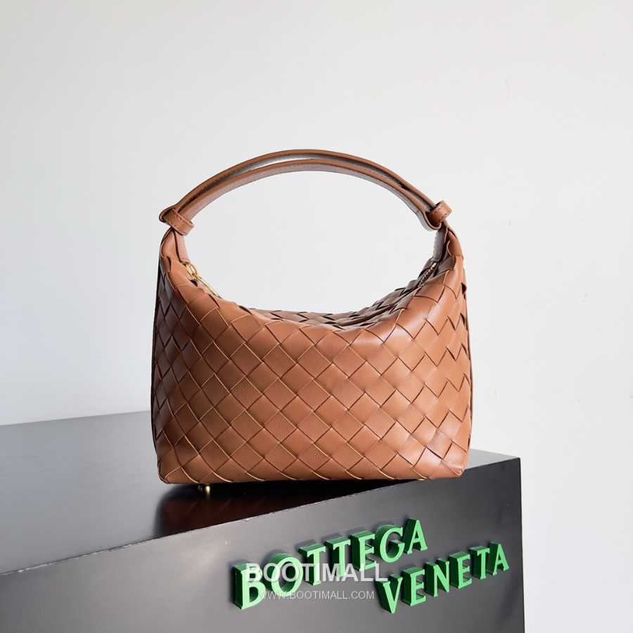 Bottega Veneta Intrecciato Denim & Calfskin Mini 보테가 베네타 인트레치아토 카프스킨 미니 탑핸들백 카라멜브라운 22cm 1