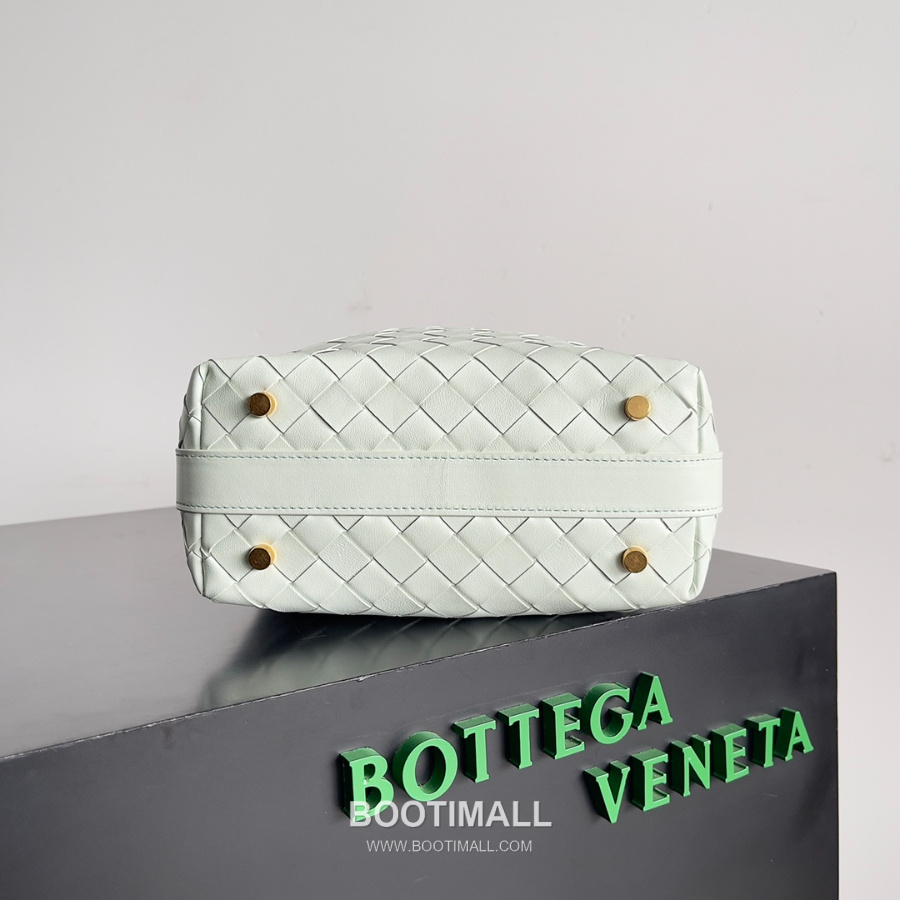 Bottega Veneta Intrecciato Denim & Calfskin Mini 보테가 베네타 인트레치아토 카프스킨 미니 탑핸들백 페일그린 22cm 8