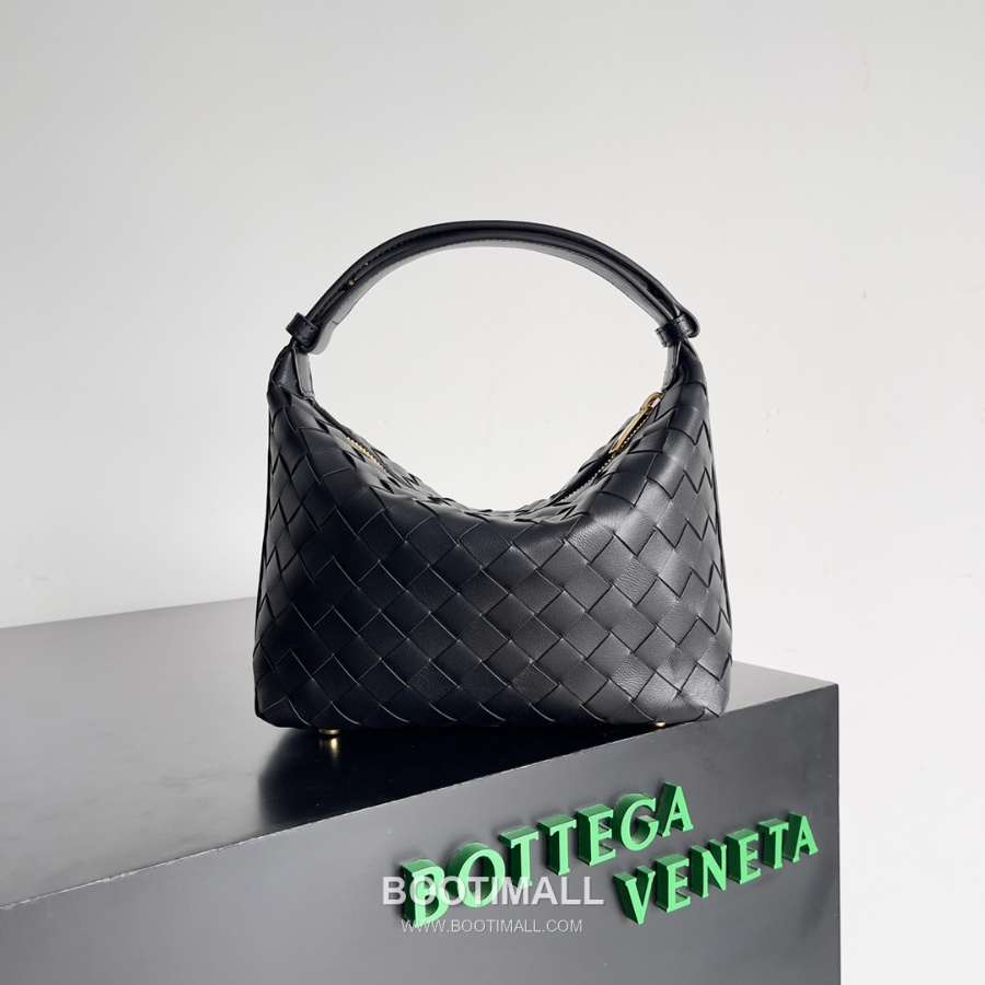 Bottega Veneta Intrecciato Denim & Calfskin Mini 보테가 베네타 인트레치아토 카프스킨 미니 탑핸들백 블랙 22cm 1
