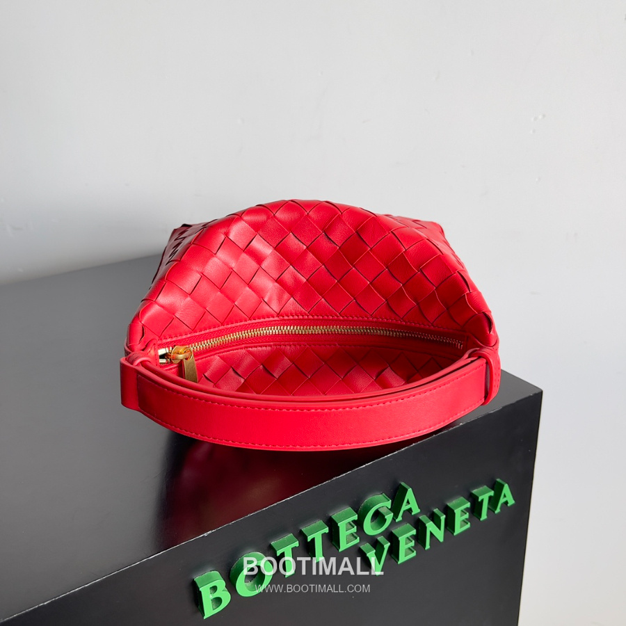 Bottega Veneta Intrecciato Denim & Calfskin Mini 보테가 베네타 인트레치아토 카프스킨 미니 탑핸들백 레드 22cm 3