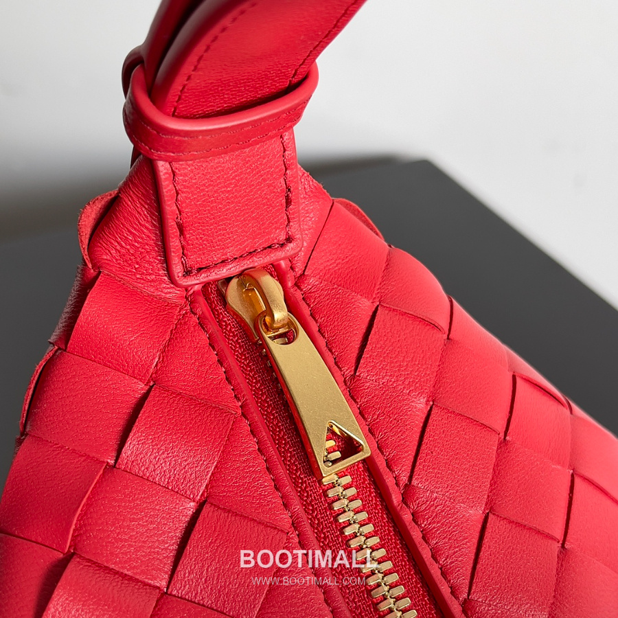 Bottega Veneta Intrecciato Denim & Calfskin Mini 보테가 베네타 인트레치아토 카프스킨 미니 탑핸들백 레드 22cm 6