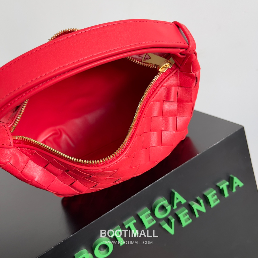 Bottega Veneta Intrecciato Denim & Calfskin Mini 보테가 베네타 인트레치아토 카프스킨 미니 탑핸들백 레드 22cm 7