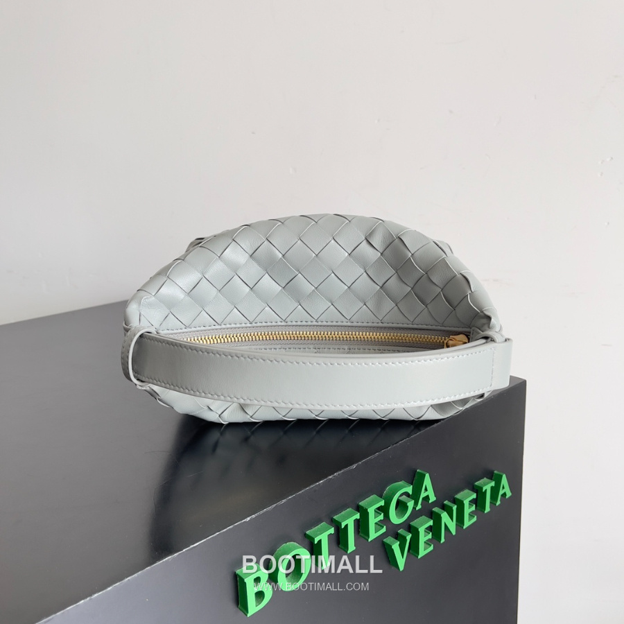 Bottega Veneta Intrecciato Denim & Calfskin Mini 보테가 베네타 인트레치아토 카프스킨 미니 탑핸들백 라이트 그레이 22cm 4