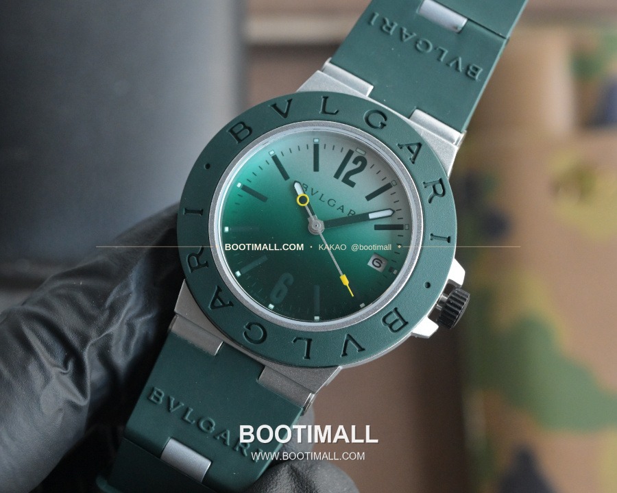 BVLGARI Aluminium Chronograph 40mm 불가리 알루미늄 크로노그래프 그린 40mm 3