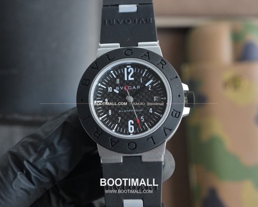 BVLGARI Aluminium Chronograph 40mm 불가리 알루미늄 크로노그래프 그린 40mm 9