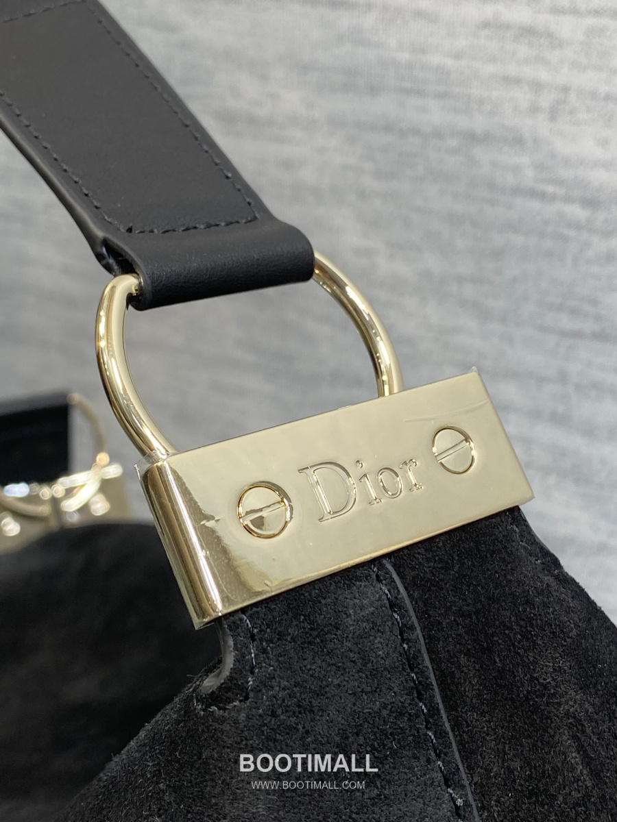 Dior Voyage Hobo Bag 디올 보야주 호보백 라지 블랙 스웨이드 레더 트림 금장 34cm 3