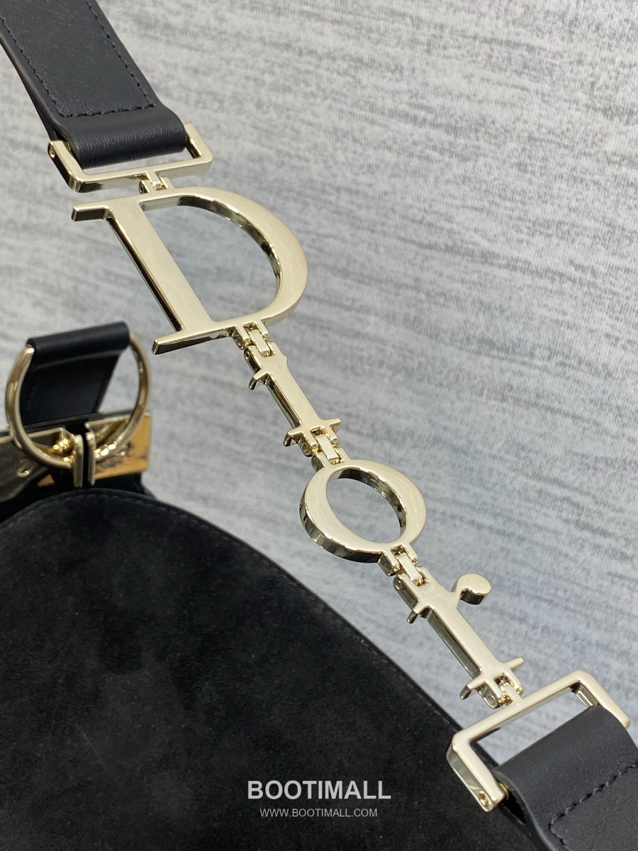 Dior Voyage Hobo Bag 디올 보야주 호보백 라지 블랙 스웨이드 레더 트림 금장 34cm 4