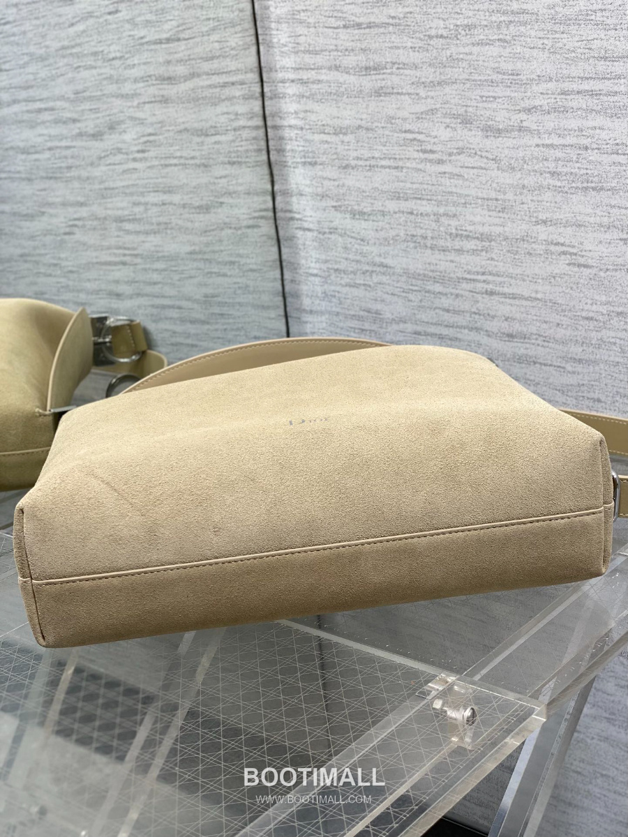 Dior Voyage Hobo Bag 디올 보야주 호보백 라지 베이지 스웨이드 레더 트림 은장 34cm 6